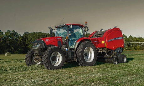Case IH Hay and Silage Equipment: RB465 Premium Round Baler for sale at RedMac Ag Services Moora: Three Springs: Mingenew: Geraldton: Morawa: Arrino: Perth: Western Australia
