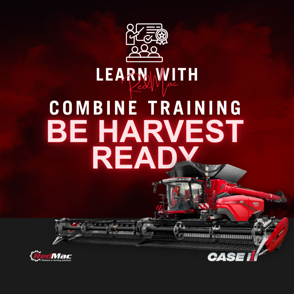 RedMac Combine training with case ih and macdon the harvest spoecialists