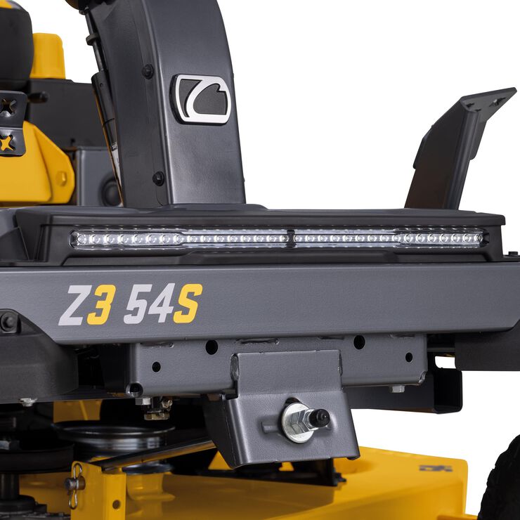 The Z3 54 S Zero Turn is a no compromise zero turn mower for large residential and small acreage applications. The unique combination of zero turn agility and stable safe handling on slopes makes the Z3 54 S perfect for challenging terrain. Navigate your terrian in comfort with an automotive-style 20" Bolster High Back Seat with arm rests. Backed by Cub Cadet's 3 Year warranty.