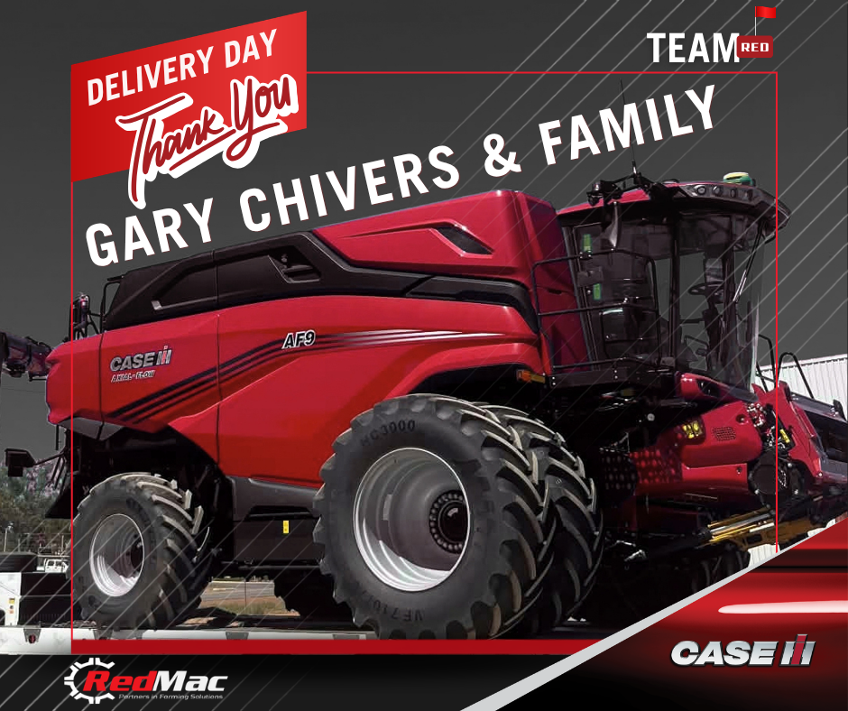 delivery day for the chivers family the new AF9 series combine from case ih