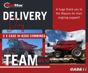 Delivery of 2 new case ih 8260 from RedMac Three Springs WA