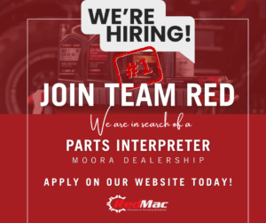 RedMac are Seeking a Parts Interpreter at our Moora Dealership. Employment Jobs in agriculture