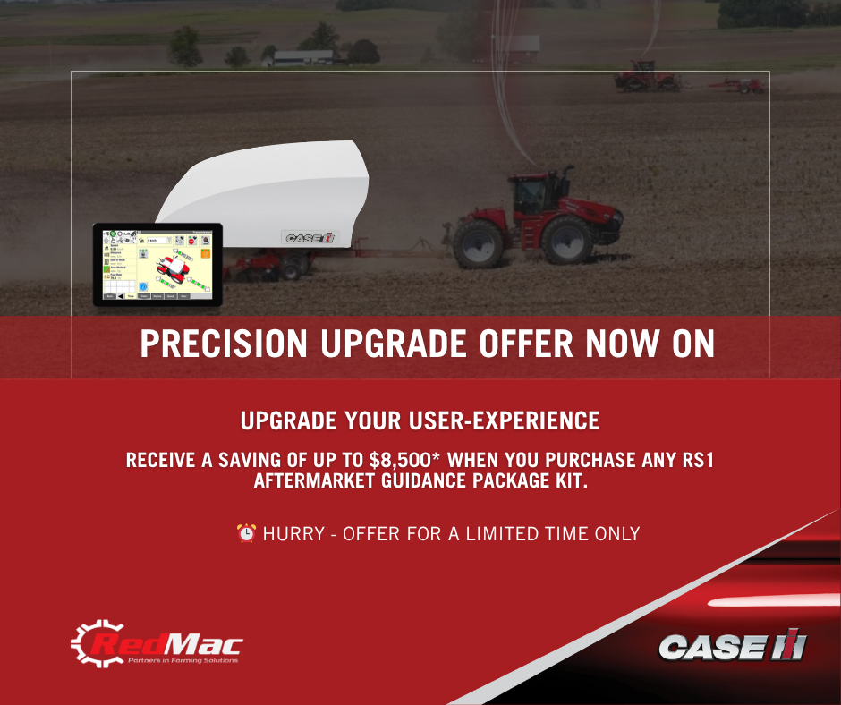 Save up to $8,500* when you upgrade to the Case IH Pro 700 Plus & RS1 package. Together, these units deliver our smoothest performance yet, with reliable accuracy, and smart farming features to help you get the job done right. Smarter farming made simple.