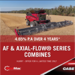 Keep Harvesting At Peak Efficiency From header to spreader, Case IH AF Series & Axial-Flow® combines are engineered with industry-leading innovations that deliver higher-quality grain and greater profitability. Designed to maximise capacity and minimise grain loss, these machines help you harvest more efficiently—year on year. In-built harvesting tools give you automated and optimised control, taking the guesswork out of every pass. Harvest at peak efficiency this season with our 4.65%* P.A. finance offer.