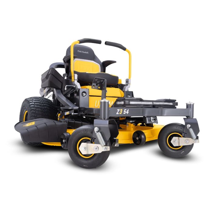 available at RedMac the Cub Cadet Ultima series The Ultima series is a the next evolution of zero turn mowers. User comfort is paramount with many clever ergonomic features built in. The open rear design and easy access to the belts and deck mean ongoing maintenance is a breeze. Backed by Cub Cadet's 3 year warranty.