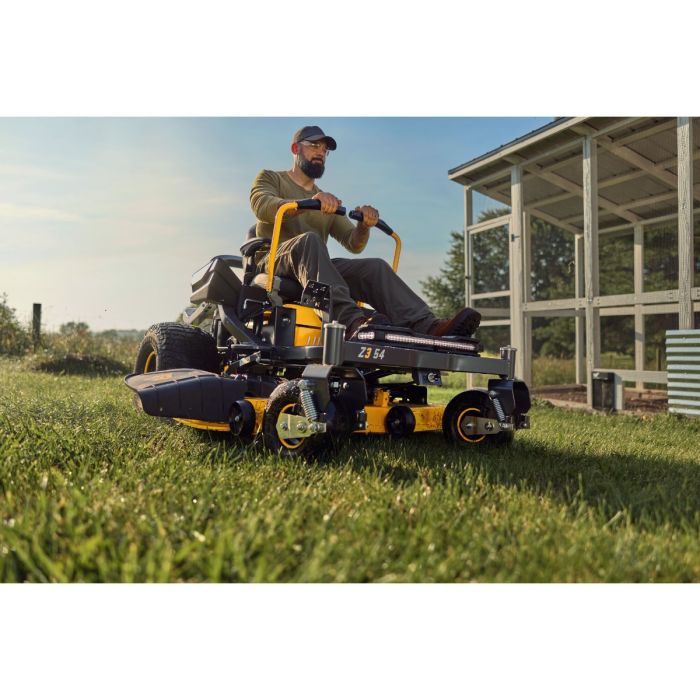 available at RedMac the Cub Cadet Ultima series The Ultima series is a the next evolution of zero turn mowers. User comfort is paramount with many clever ergonomic features built in. The open rear design and easy access to the belts and deck mean ongoing maintenance is a breeze. Backed by Cub Cadet's 3 year warranty.