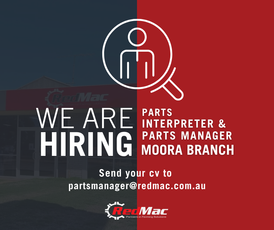 Redmac are seeking parts interpreters and managers at our moora dealership